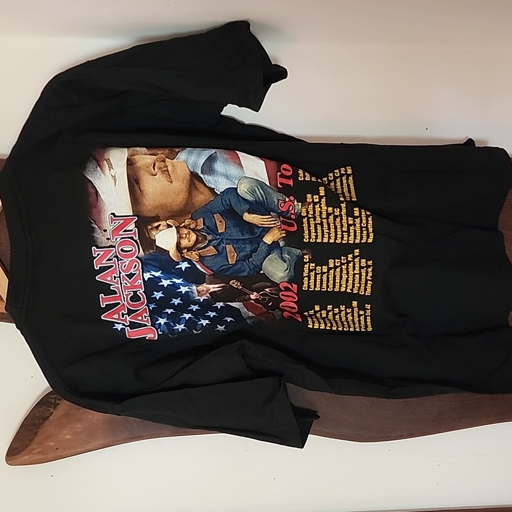 Black Alan Jackson Graphic 2002 U.S Tour Tee Size XL - Picture 6 of 6